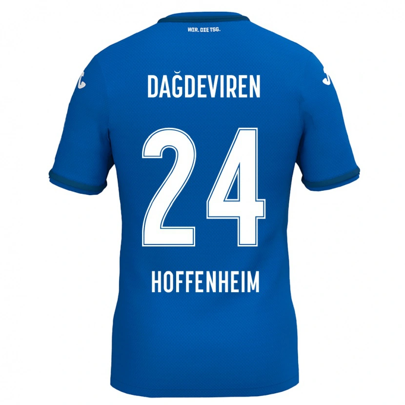 Danxen Kinderen Diren Dağdeviren #24 Koningsblauw Thuisshirt Thuistenue 2024/25 T-Shirt