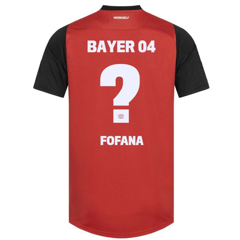 Danxen Kinderen Sadik Fofana #0 Rood Zwart Thuisshirt Thuistenue 2024/25 T-Shirt