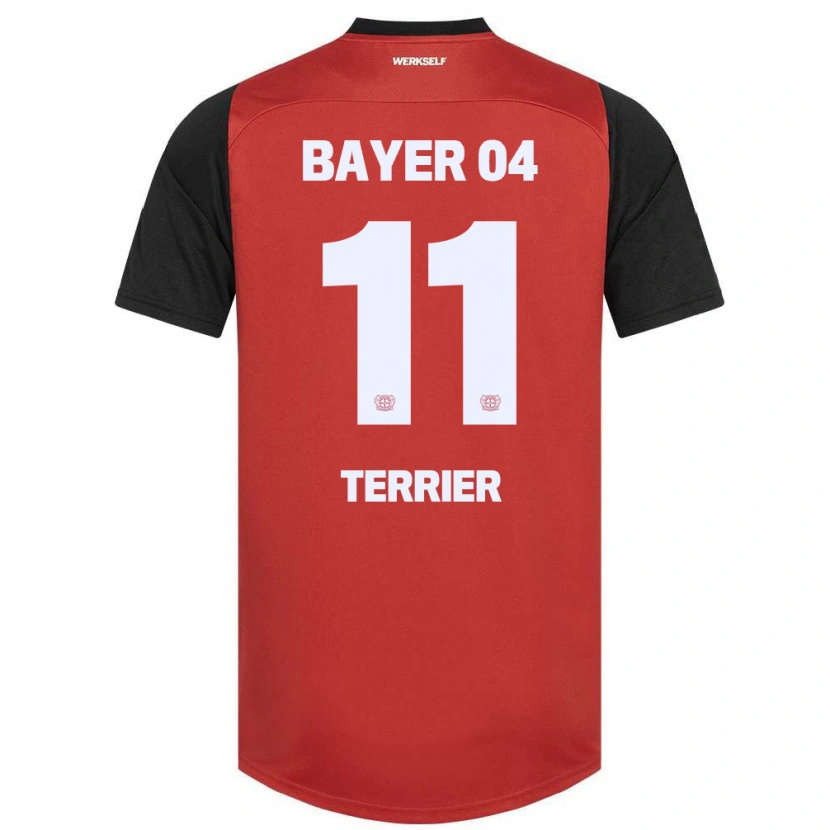 Danxen Kinderen Martin Terrier #11 Rood Zwart Thuisshirt Thuistenue 2024/25 T-Shirt