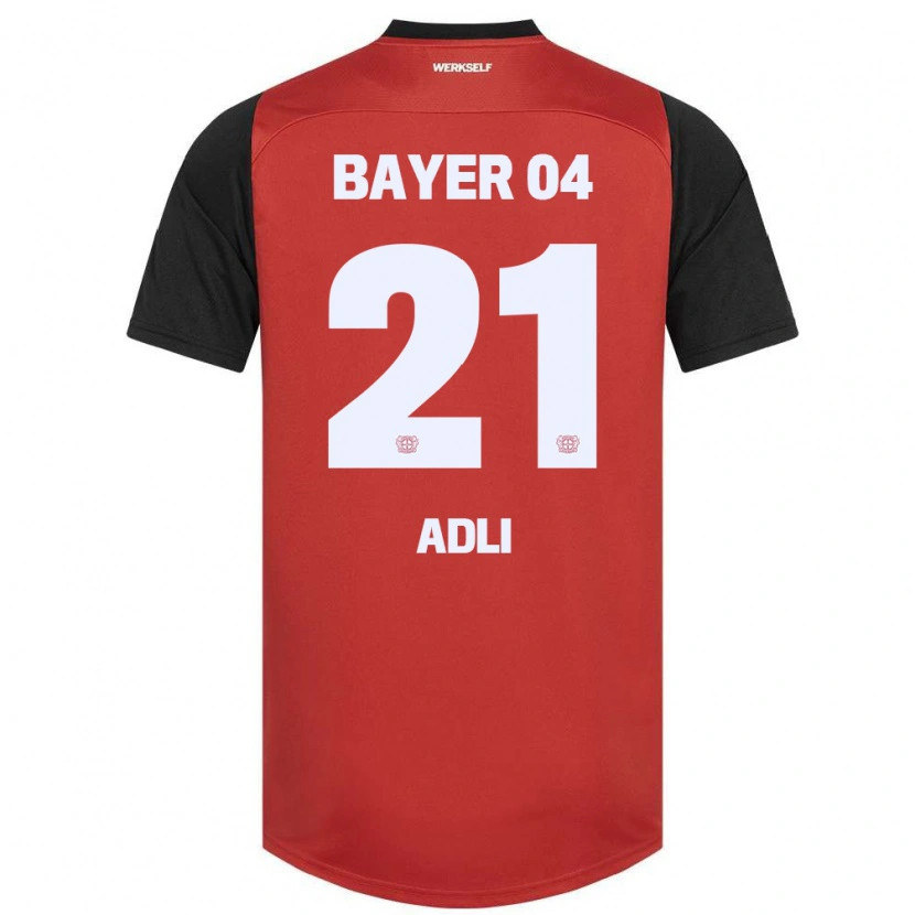 Danxen Kinderen Amine Adli #21 Rood Zwart Thuisshirt Thuistenue 2024/25 T-Shirt