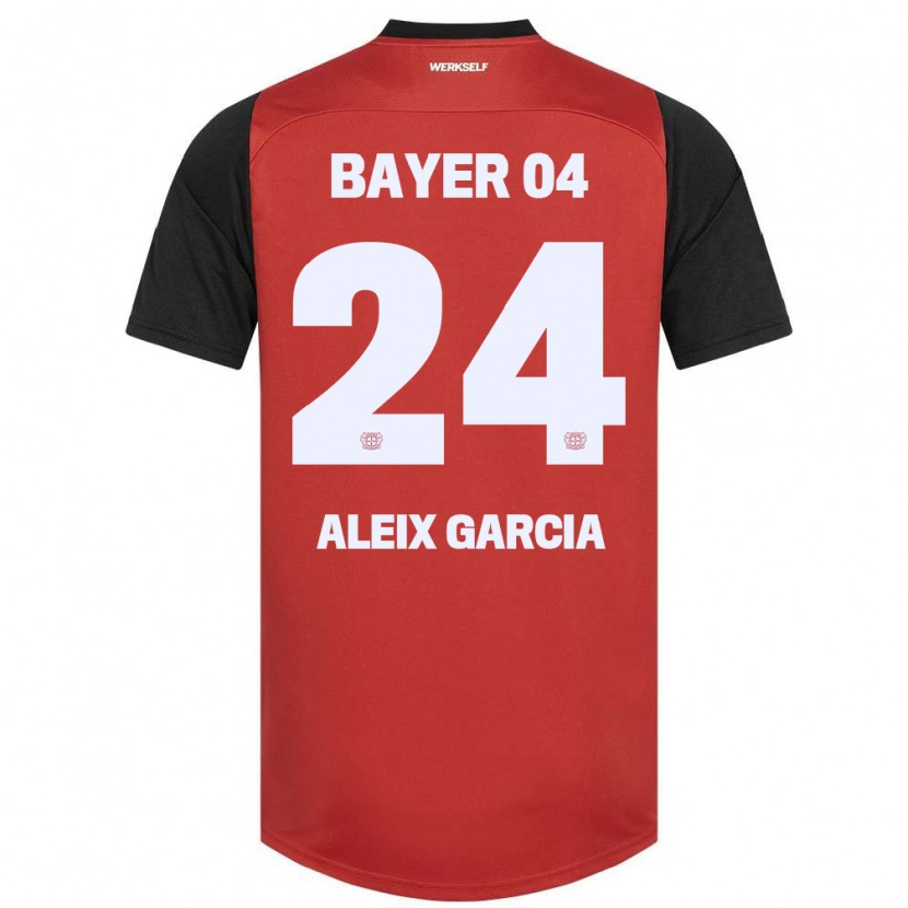 Danxen Kinderen Aleix García #24 Rood Zwart Thuisshirt Thuistenue 2024/25 T-Shirt