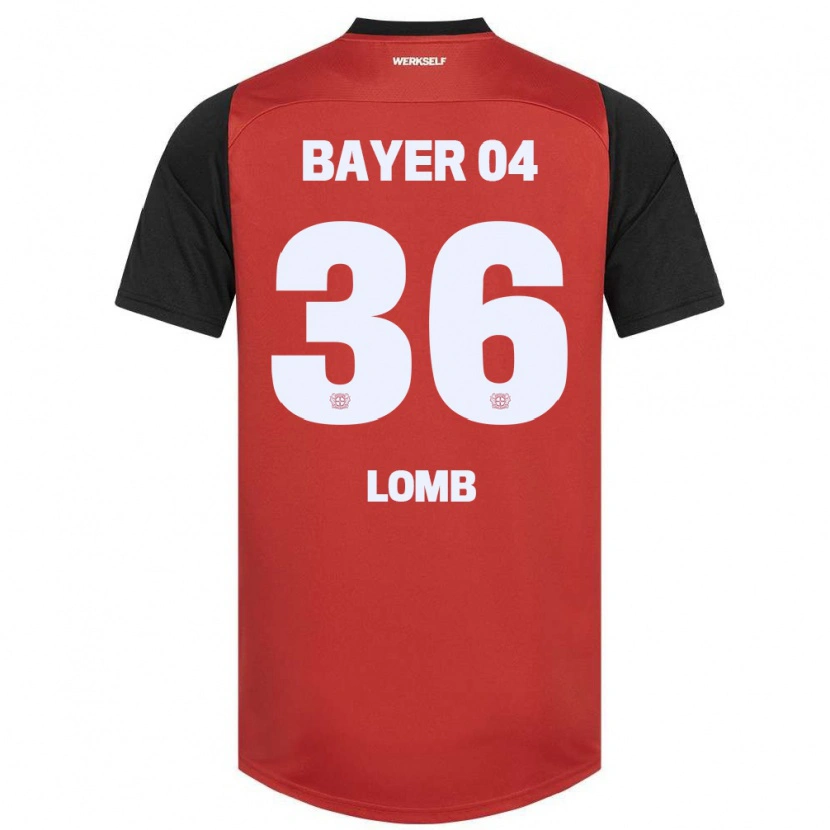 Danxen Kinderen Niklas Lomb #36 Rood Zwart Thuisshirt Thuistenue 2024/25 T-Shirt