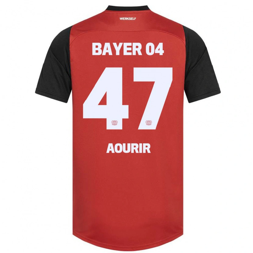 Danxen Kinderen Ayman Aourir #47 Rood Zwart Thuisshirt Thuistenue 2024/25 T-Shirt