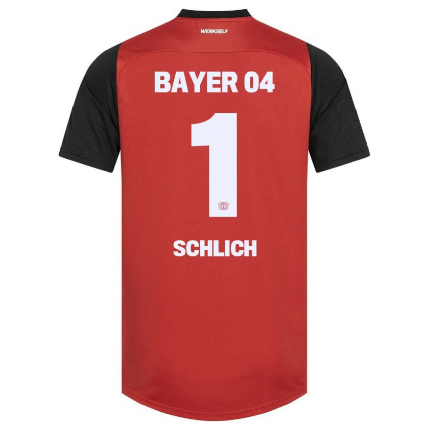 Danxen Kinderen Jesper Schlich #1 Rood Zwart Thuisshirt Thuistenue 2024/25 T-Shirt