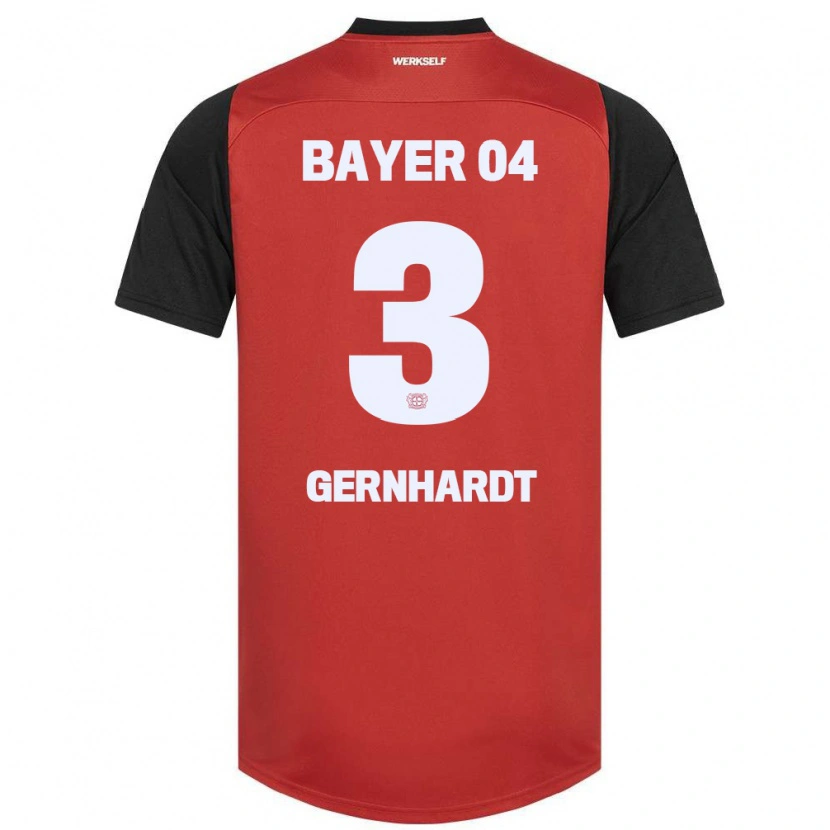 Danxen Kinderen Nils Gernhardt #3 Rood Zwart Thuisshirt Thuistenue 2024/25 T-Shirt