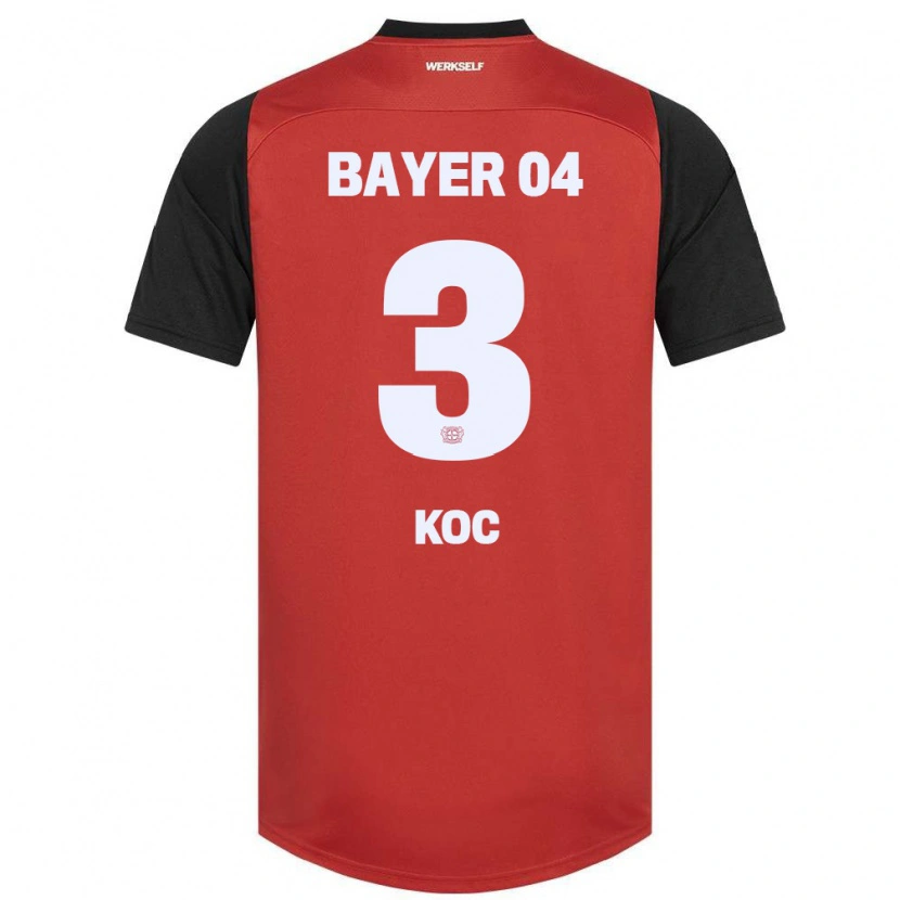 Danxen Kinderen Halil Koc #3 Rood Zwart Thuisshirt Thuistenue 2024/25 T-Shirt