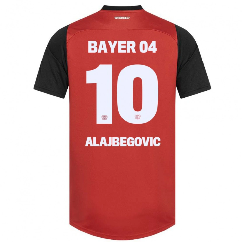 Danxen Kinderen Kerim Alajbegovic #10 Rood Zwart Thuisshirt Thuistenue 2024/25 T-Shirt