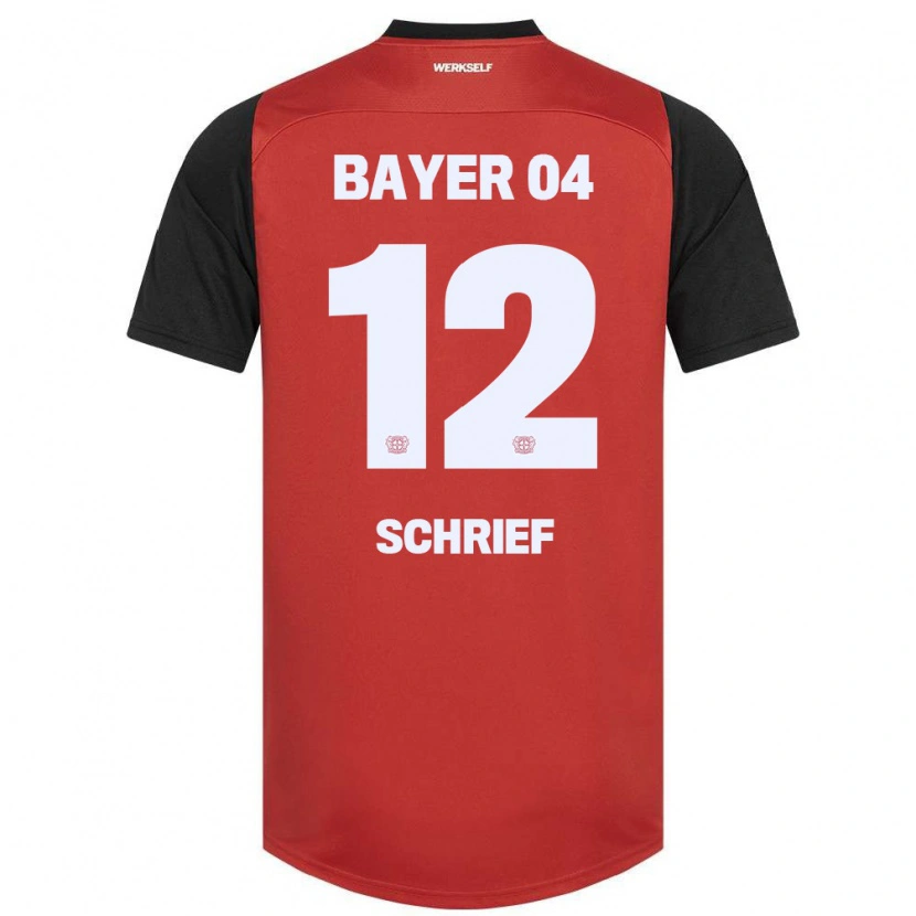 Danxen Kinderen Moritz Schrief #12 Rood Zwart Thuisshirt Thuistenue 2024/25 T-Shirt