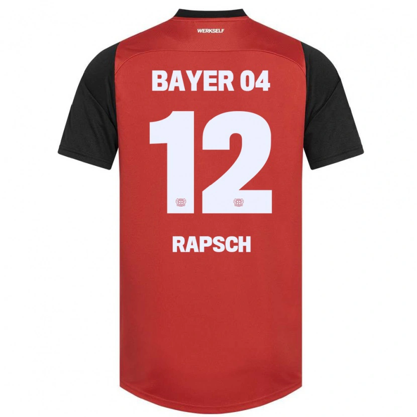 Danxen Kinderen Simeon Rapsch #12 Rood Zwart Thuisshirt Thuistenue 2024/25 T-Shirt