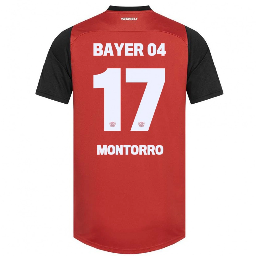 Danxen Kinderen Josuè Montorro #17 Rood Zwart Thuisshirt Thuistenue 2024/25 T-Shirt