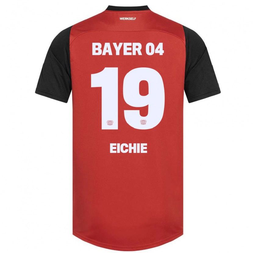 Danxen Kinderen Isaiah Eichie #19 Rood Zwart Thuisshirt Thuistenue 2024/25 T-Shirt