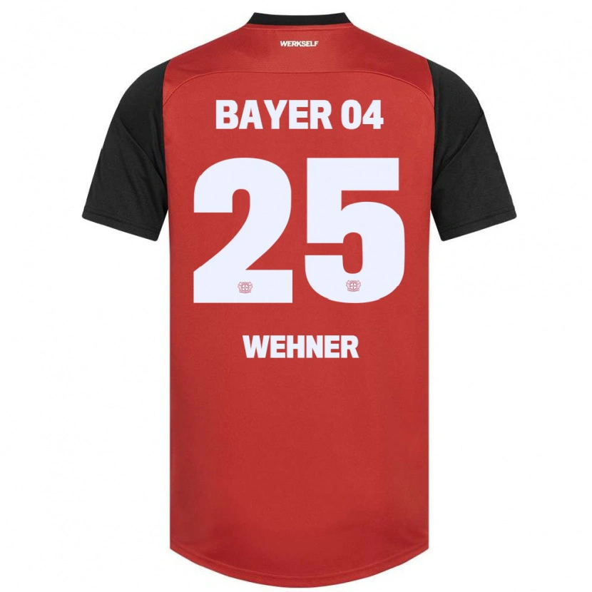 Danxen Kinderen Luca Wehner #25 Rood Zwart Thuisshirt Thuistenue 2024/25 T-Shirt