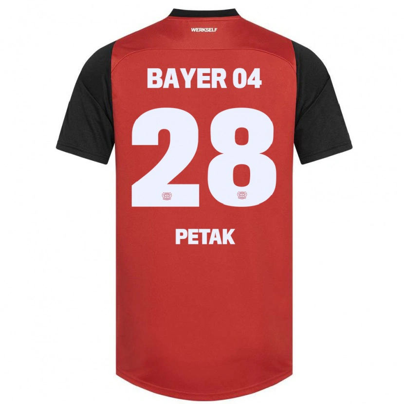 Danxen Kinderen Raoul Petak #28 Rood Zwart Thuisshirt Thuistenue 2024/25 T-Shirt