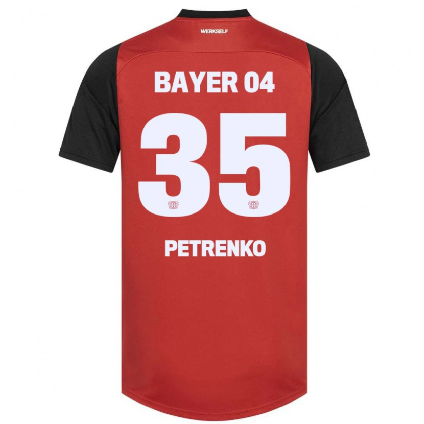 Danxen Kinderen Oleksandr Petrenko #35 Rood Zwart Thuisshirt Thuistenue 2024/25 T-Shirt