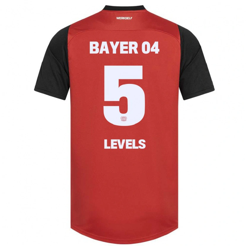 Danxen Kinderen Janou Levels #5 Rood Zwart Thuisshirt Thuistenue 2024/25 T-Shirt