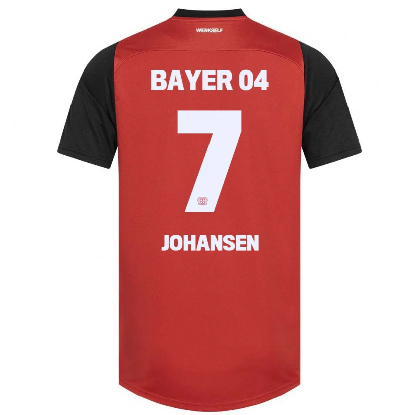 Danxen Kinderen Cecilie Johansen #7 Rood Zwart Thuisshirt Thuistenue 2024/25 T-Shirt