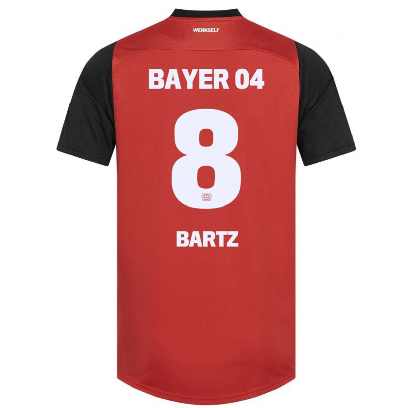 Danxen Kinderen Paulina Bartz #8 Rood Zwart Thuisshirt Thuistenue 2024/25 T-Shirt