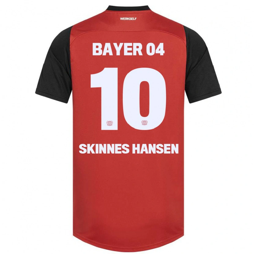 Danxen Kinderen Synne Skinnes Hansen #10 Rood Zwart Thuisshirt Thuistenue 2024/25 T-Shirt