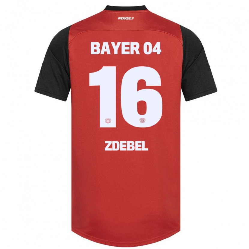 Danxen Kinderen Sofie Zdebel #16 Rood Zwart Thuisshirt Thuistenue 2024/25 T-Shirt