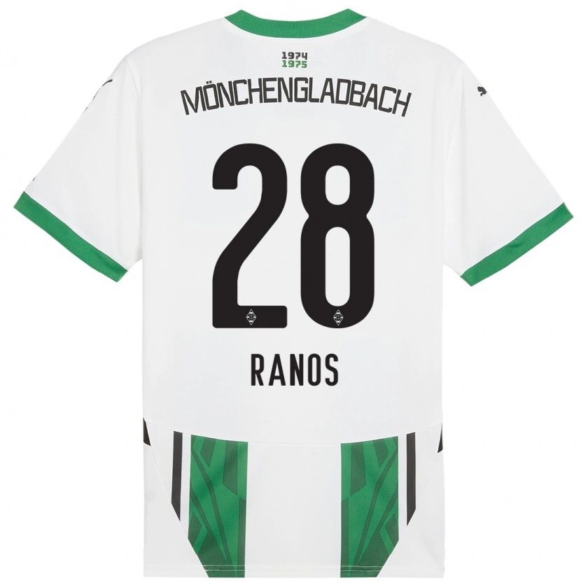 Danxen Kinderen Grant-Leon Ranos #28 Wit Groen Thuisshirt Thuistenue 2024/25 T-Shirt