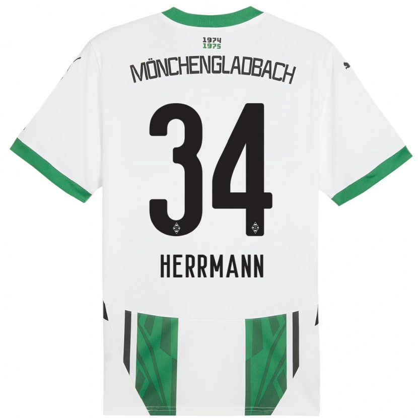 Danxen Kinderen Charles Herrmann #34 Wit Groen Thuisshirt Thuistenue 2024/25 T-Shirt