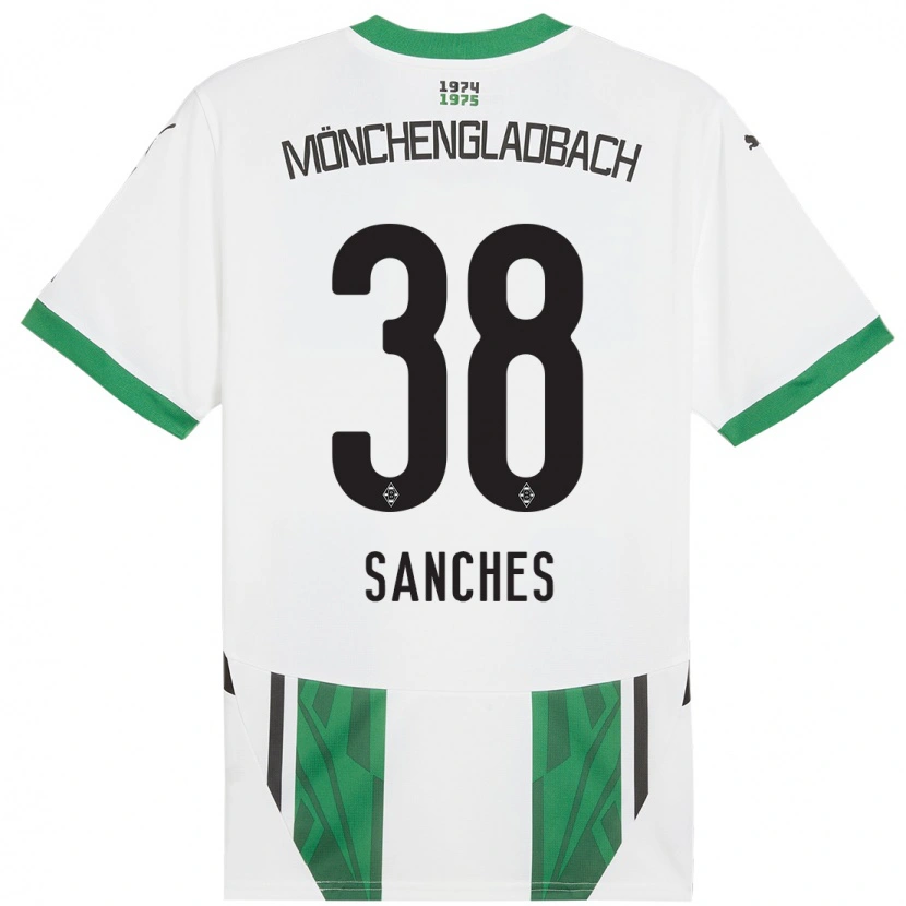 Danxen Kinderen Yvandro Borges Sanches #38 Wit Groen Thuisshirt Thuistenue 2024/25 T-Shirt