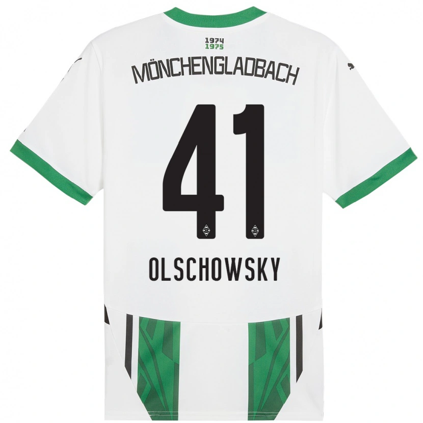 Danxen Kinderen Jan Olschowsky #41 Wit Groen Thuisshirt Thuistenue 2024/25 T-Shirt