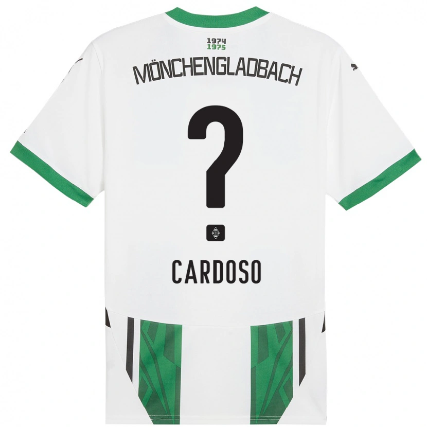 Danxen Kinderen Tiago Pereira Cardoso #0 Wit Groen Thuisshirt Thuistenue 2024/25 T-Shirt