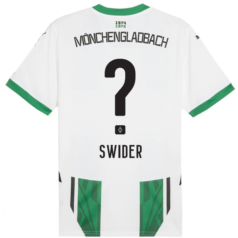 Danxen Kinderen Niklas Swider #0 Wit Groen Thuisshirt Thuistenue 2024/25 T-Shirt