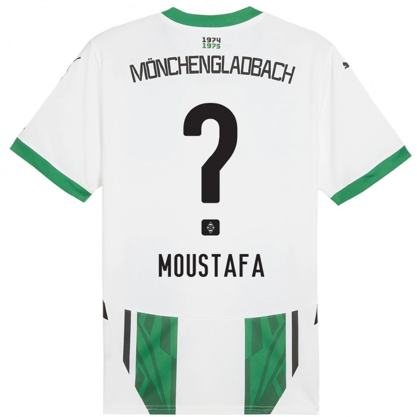 Danxen Kinderen Seif Moustafa #0 Wit Groen Thuisshirt Thuistenue 2024/25 T-Shirt