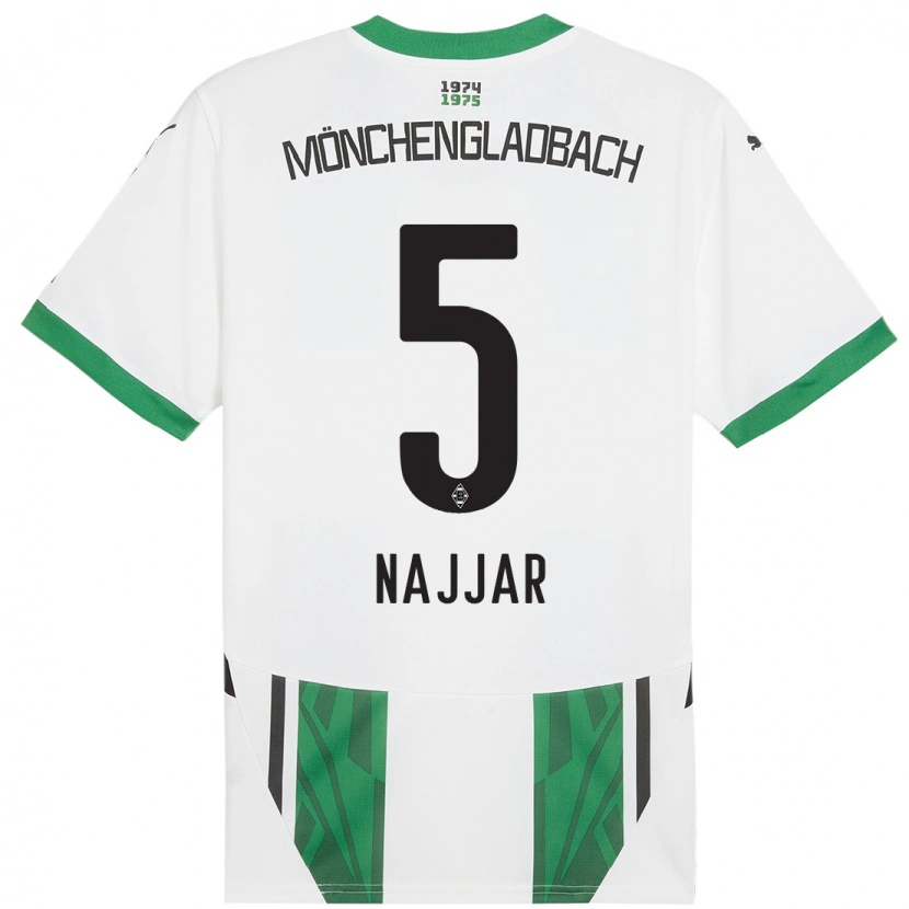 Danxen Kinderen Jamil Najjar #5 Wit Groen Thuisshirt Thuistenue 2024/25 T-Shirt