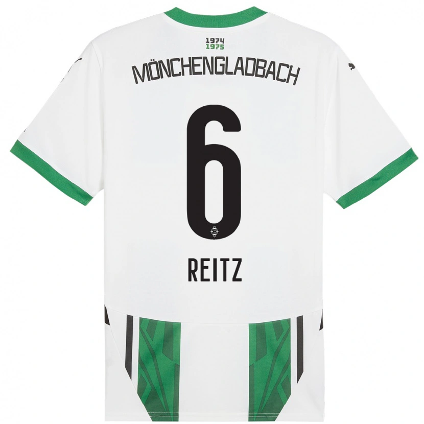 Danxen Kinderen Tony Reitz #6 Wit Groen Thuisshirt Thuistenue 2024/25 T-Shirt