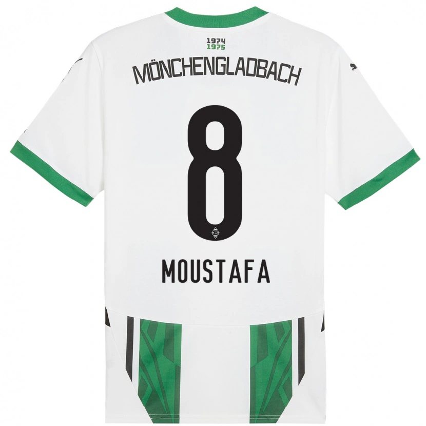 Danxen Kinderen Moustafa Moustafa #8 Wit Groen Thuisshirt Thuistenue 2024/25 T-Shirt