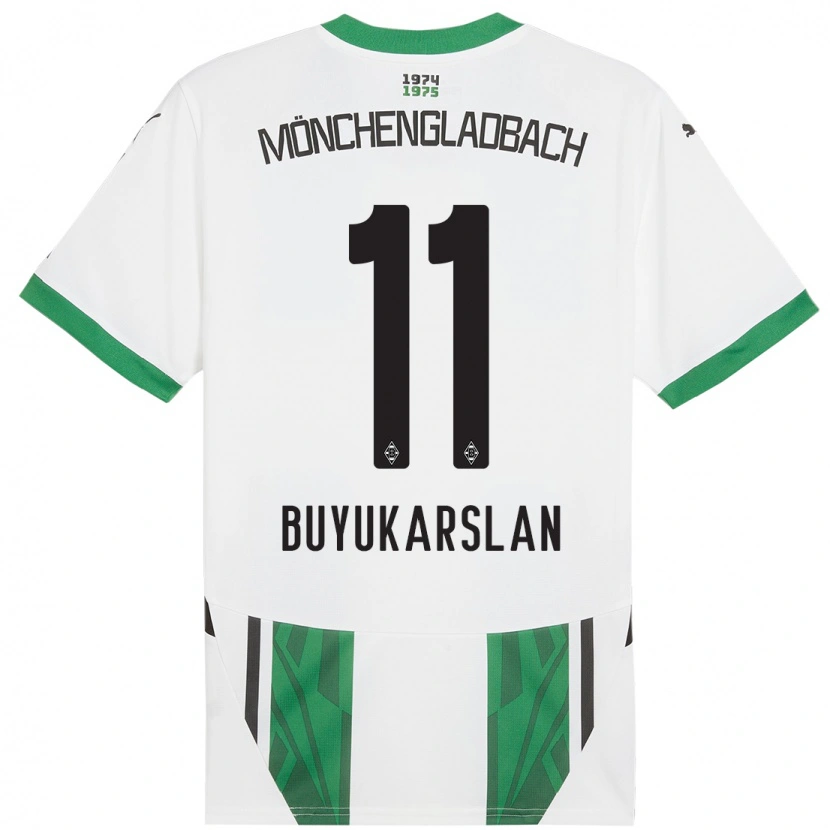 Danxen Kinderen Oguzcan Büyükarslan #11 Wit Groen Thuisshirt Thuistenue 2024/25 T-Shirt