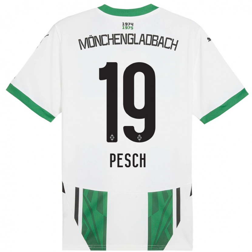 Danxen Kinderen Noah Pesch #19 Wit Groen Thuisshirt Thuistenue 2024/25 T-Shirt