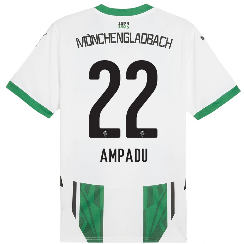 Danxen Kinderen Leon Ampadu #22 Wit Groen Thuisshirt Thuistenue 2024/25 T-Shirt