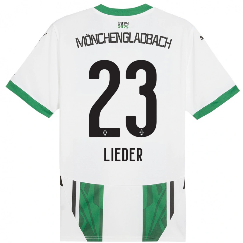 Danxen Kinderen Michel Lieder #23 Wit Groen Thuisshirt Thuistenue 2024/25 T-Shirt