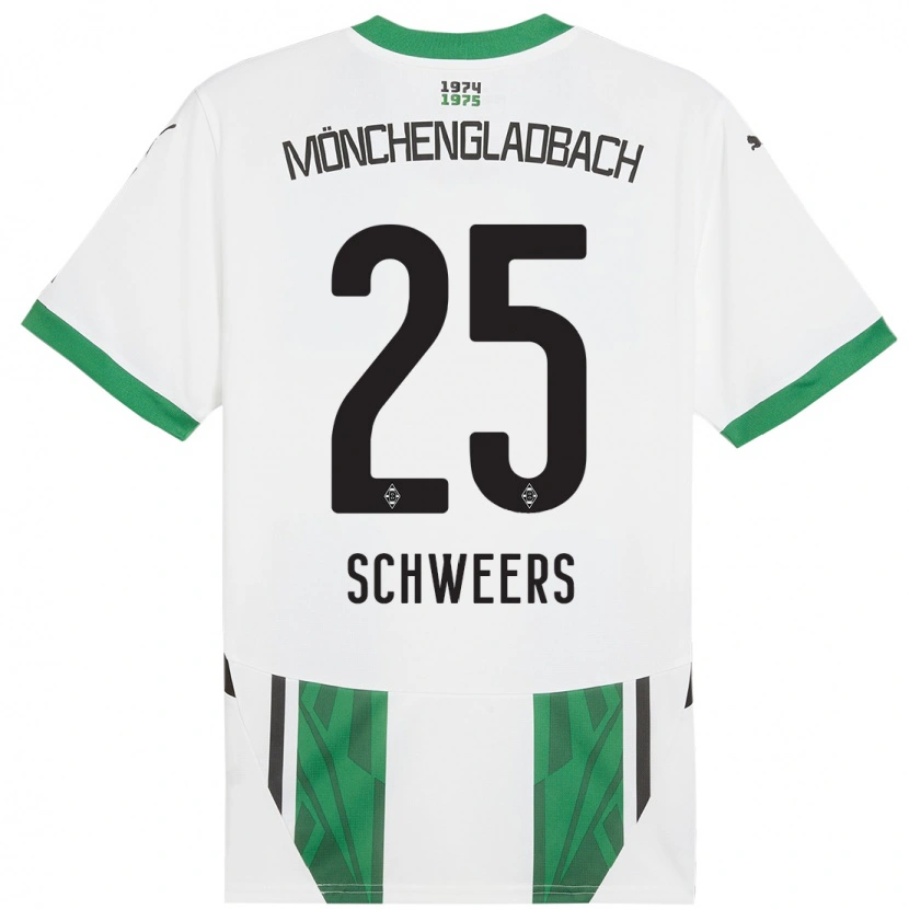 Danxen Kinderen Lion Schweers #25 Wit Groen Thuisshirt Thuistenue 2024/25 T-Shirt