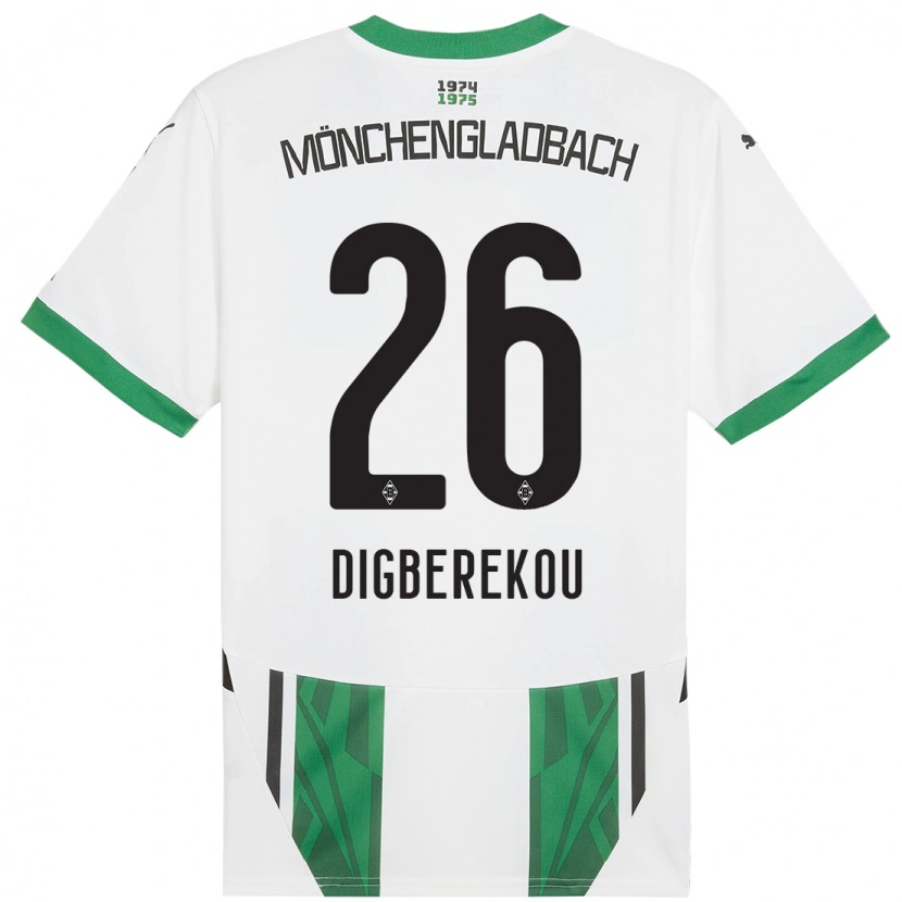 Danxen Kinderen Ibrahim Digberekou #26 Wit Groen Thuisshirt Thuistenue 2024/25 T-Shirt