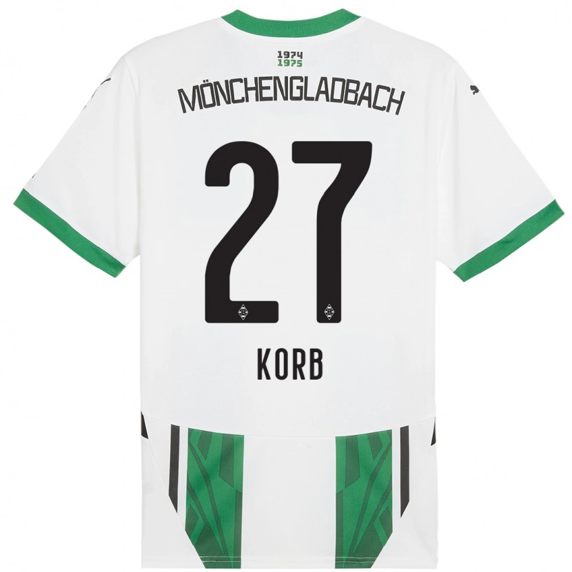 Danxen Kinderen Julian Korb #27 Wit Groen Thuisshirt Thuistenue 2024/25 T-Shirt