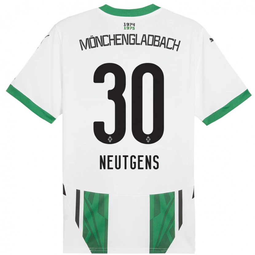 Danxen Kinderen Maximilian Neutgens #30 Wit Groen Thuisshirt Thuistenue 2024/25 T-Shirt