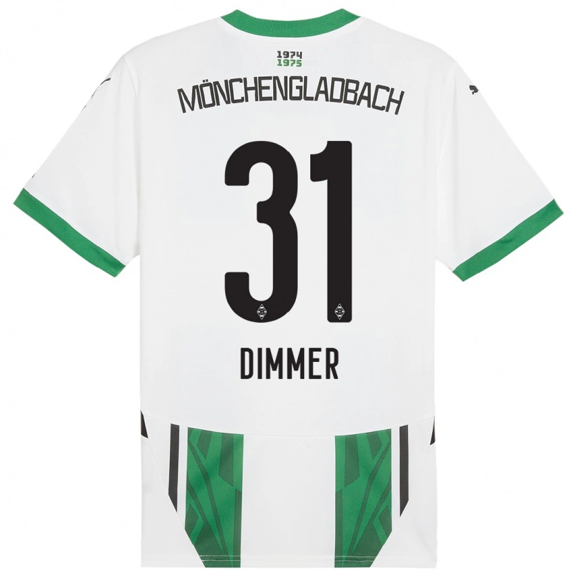 Danxen Kinderen Florian Dimmer #31 Wit Groen Thuisshirt Thuistenue 2024/25 T-Shirt