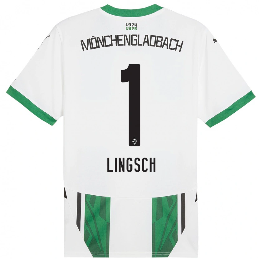 Danxen Kinderen Tina Lingsch #1 Wit Groen Thuisshirt Thuistenue 2024/25 T-Shirt