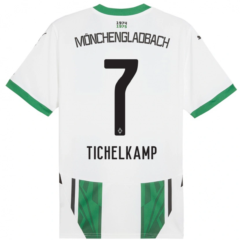 Danxen Kinderen Emily Tichelkamp #7 Wit Groen Thuisshirt Thuistenue 2024/25 T-Shirt