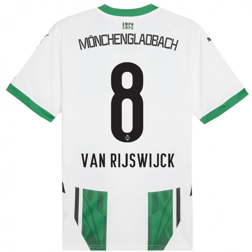 Danxen Kinderen Britt Van Rijswijck #8 Wit Groen Thuisshirt Thuistenue 2024/25 T-Shirt