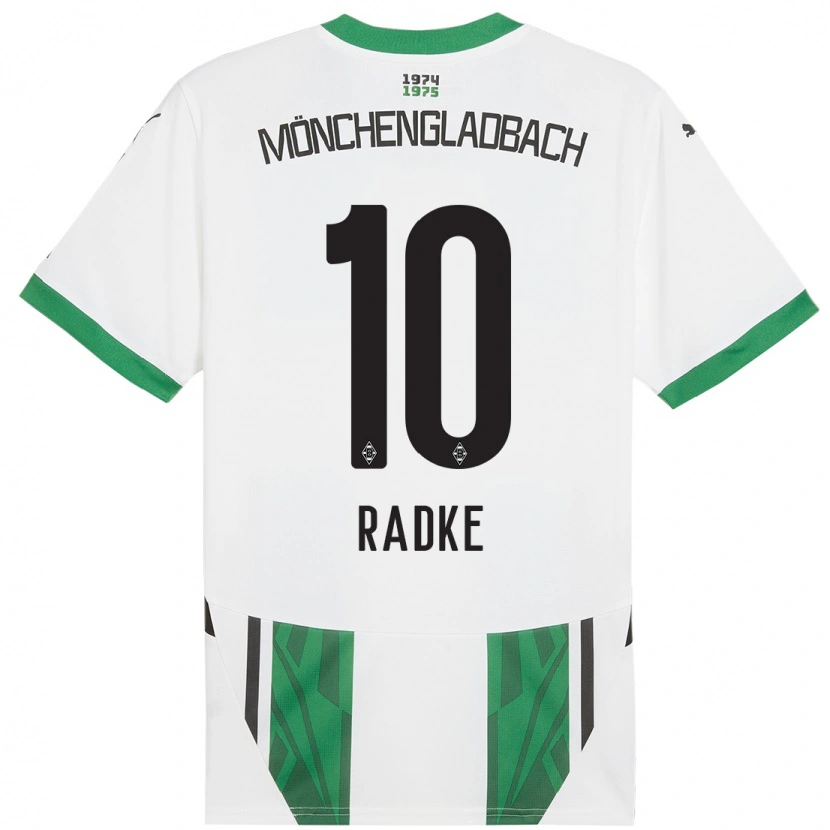 Danxen Kinderen Laura Radke #10 Wit Groen Thuisshirt Thuistenue 2024/25 T-Shirt