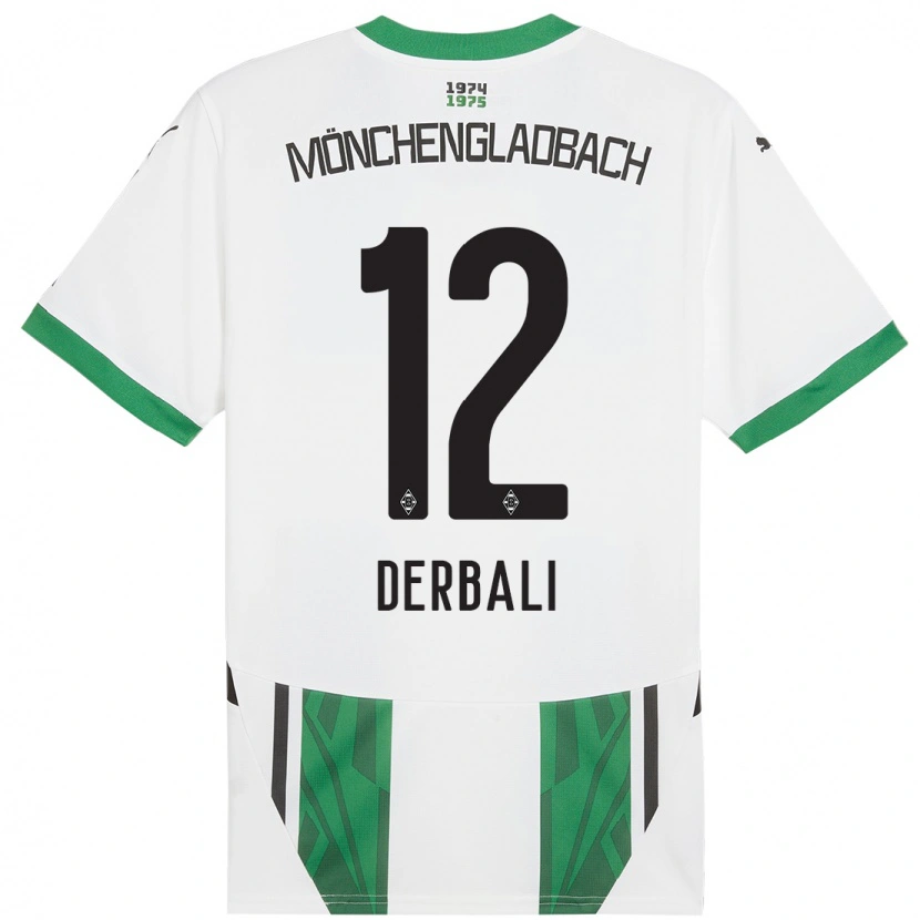 Danxen Kinderen Louisa Derbali #12 Wit Groen Thuisshirt Thuistenue 2024/25 T-Shirt