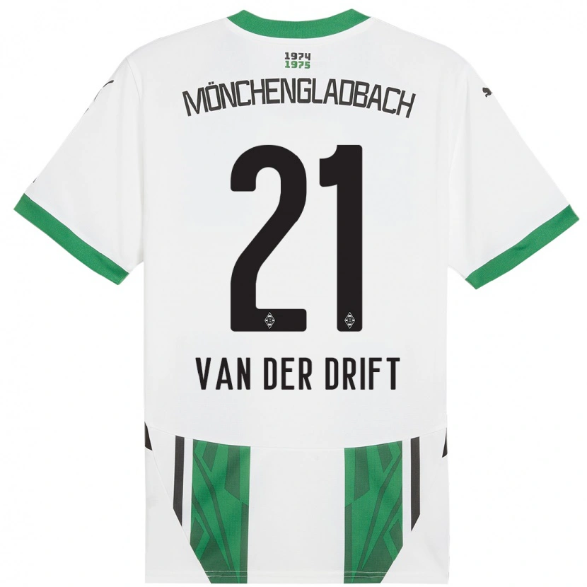 Danxen Kinderen Suus Van Der Drift #21 Wit Groen Thuisshirt Thuistenue 2024/25 T-Shirt