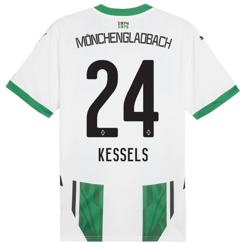 Danxen Kinderen Imke Kessels #24 Wit Groen Thuisshirt Thuistenue 2024/25 T-Shirt