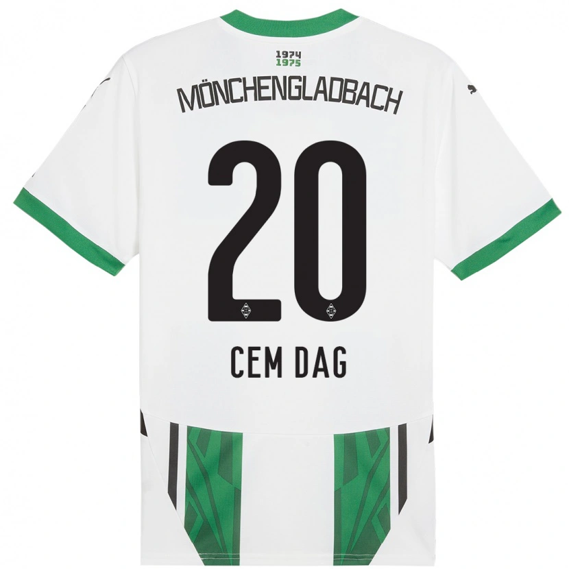 Danxen Kinderen Cem Dag #20 Wit Groen Thuisshirt Thuistenue 2024/25 T-Shirt